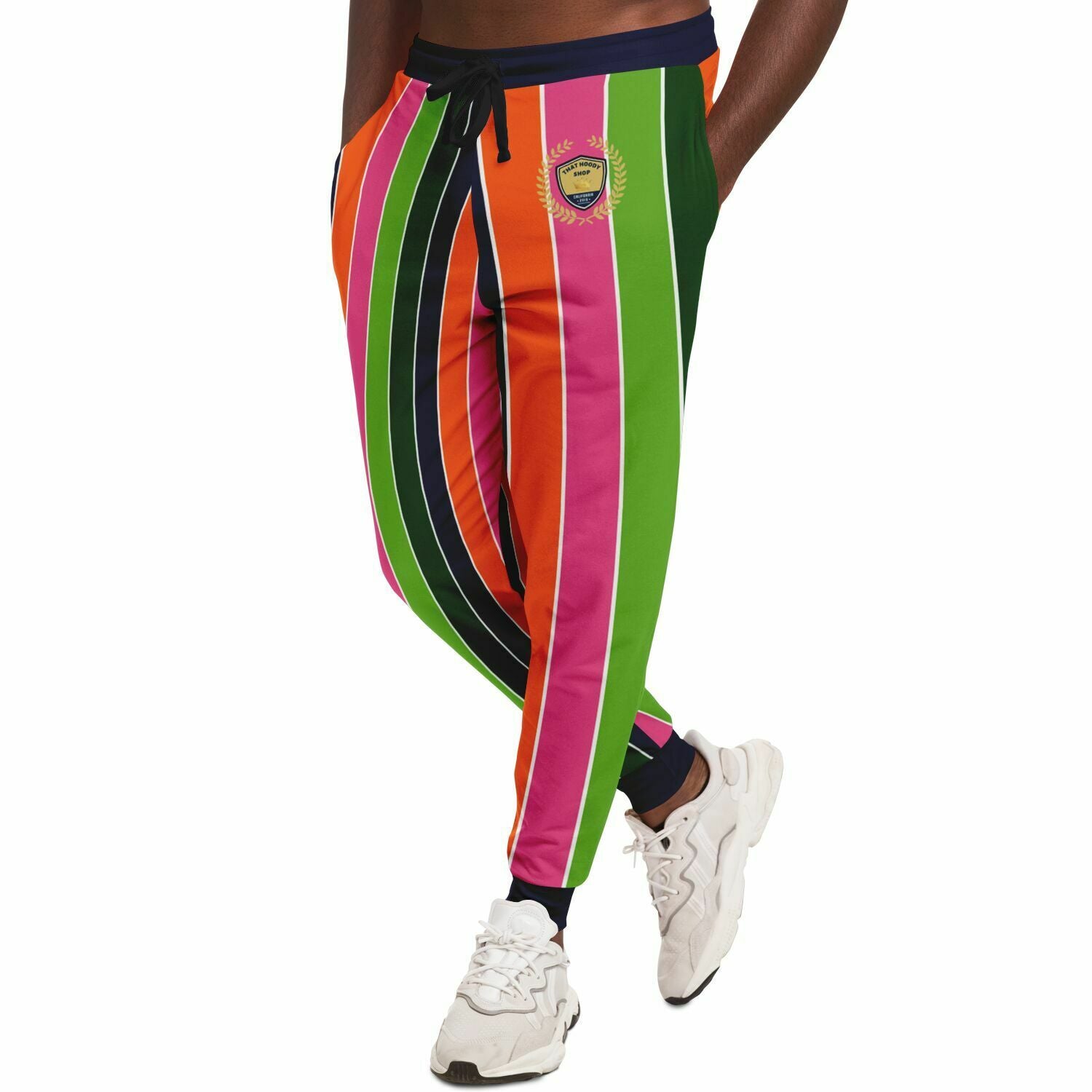 Mardi Gras Rugby Stripe Eco-Poly Unisex Joggers