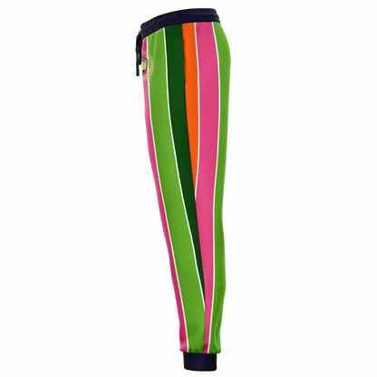 Mardi Gras Rugby Stripe Eco-Poly Unisex Joggers