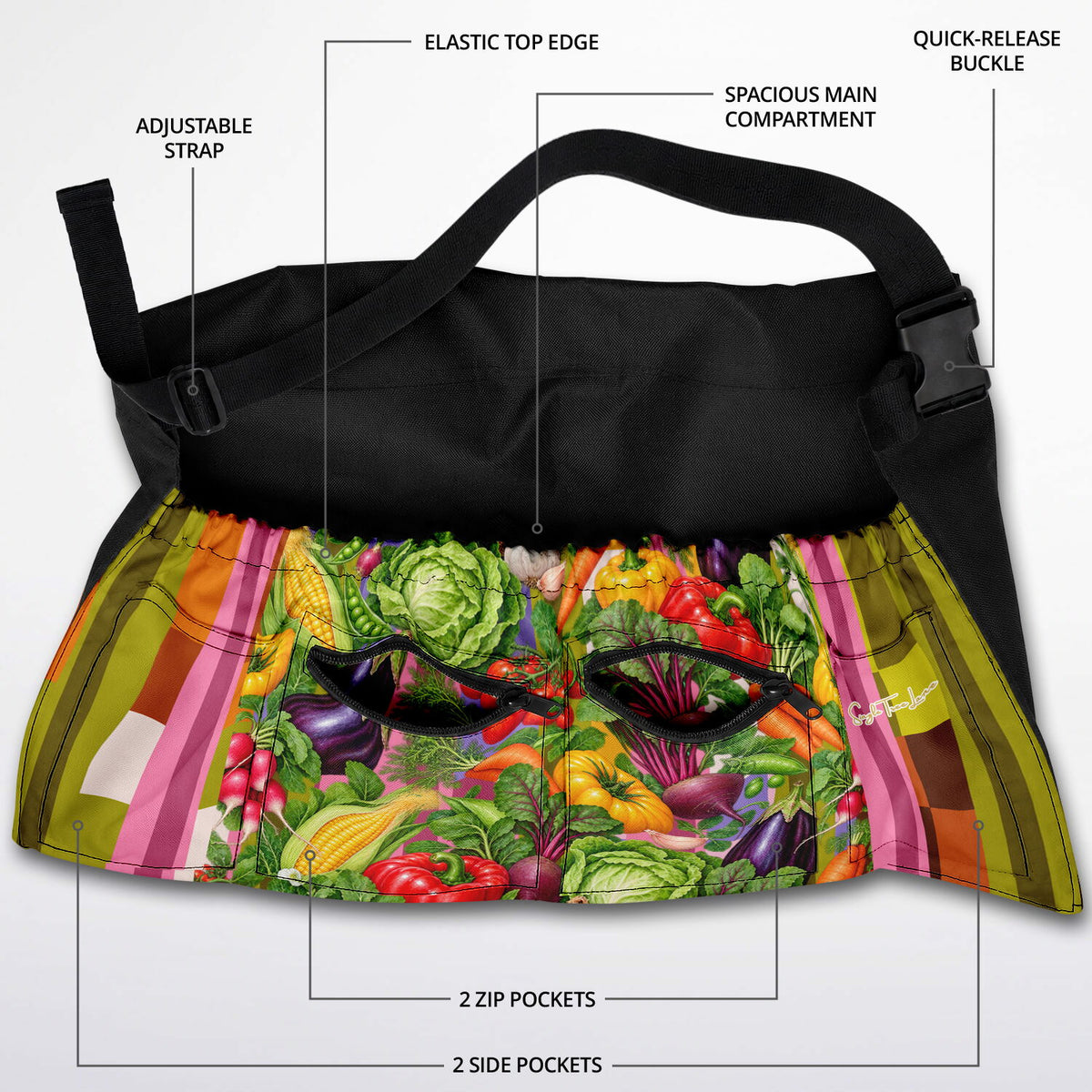 Market Day Patchwork Mosaic Garden Harvest Bag