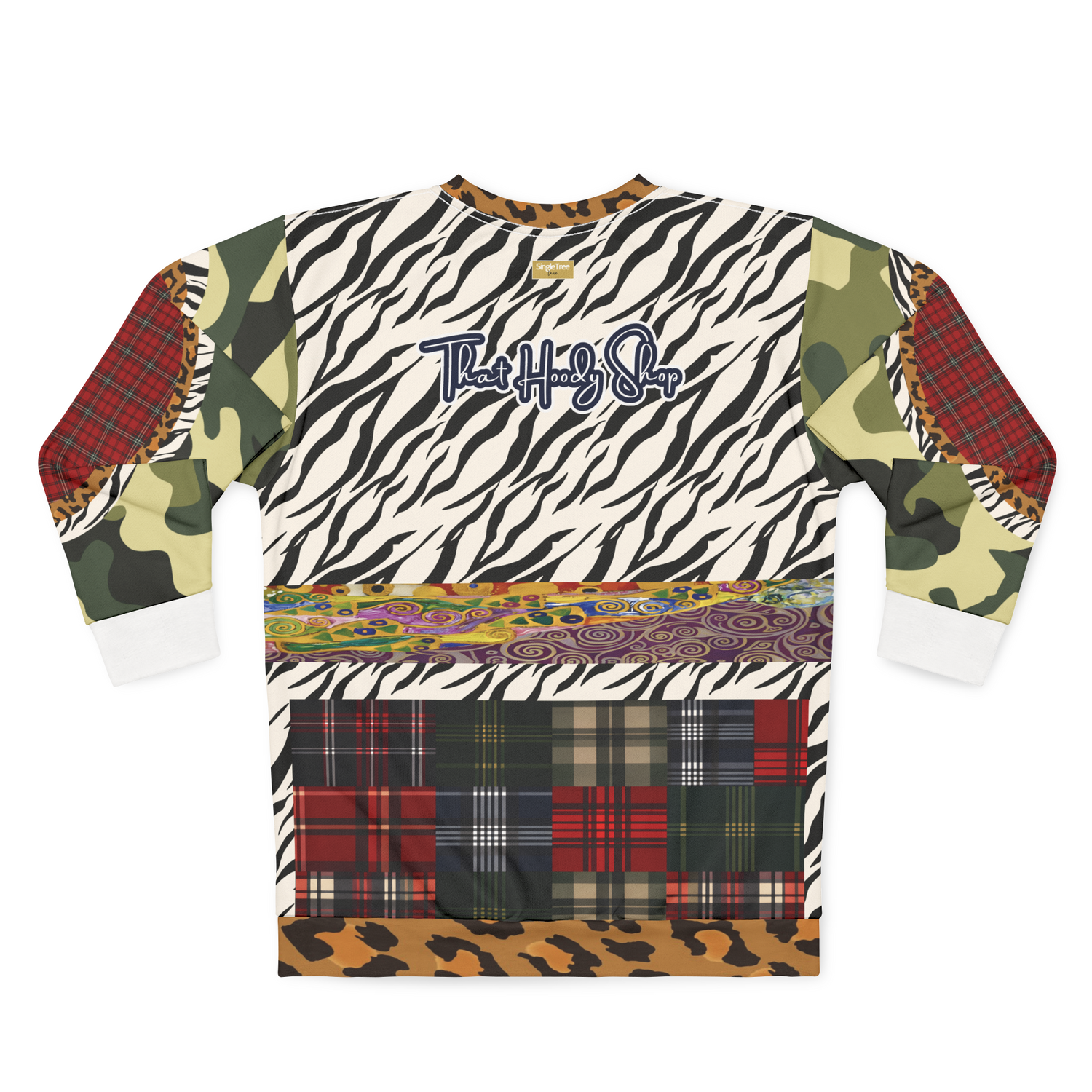 Mary Queen of Scots Plaid Animal Patchwork Unisex Sweatshirt (Gold Label)
