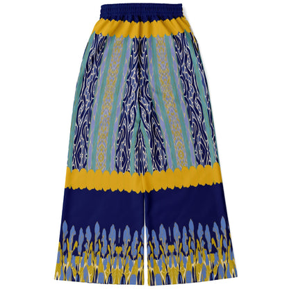 Mass Hypnosis Abstract Floral Stripe Eco-Poly Wide Leg Pants