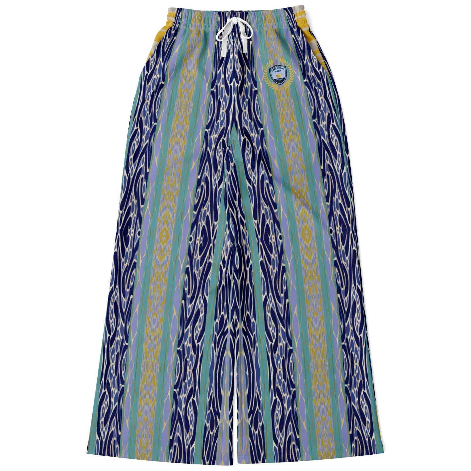 Mass Hypnosis Abstract Stripe Eco-Poly Wide Leg Pants