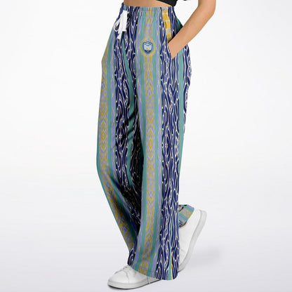 Mass Hypnosis Abstract Stripe Eco-Poly Wide Leg Pants
