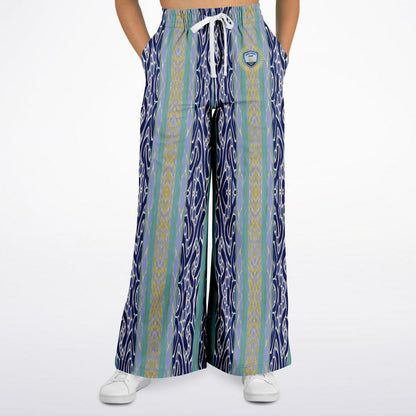 Mass Hypnosis Abstract Stripe Eco-Poly Wide Leg Pants