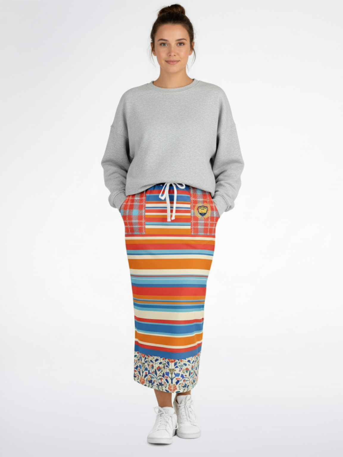Meet Me in Andalusia Eco-Poly Long Pocket Skirt