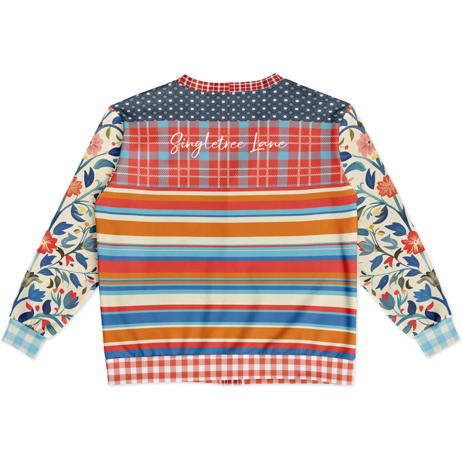 Meet Me in Andalusia Floral Stripe Heavyweight Unisex Cardigan