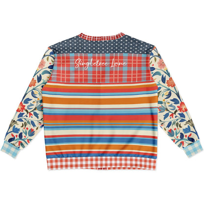 Meet Me in Andalusia Floral Stripe Heavyweight Unisex Cardigan