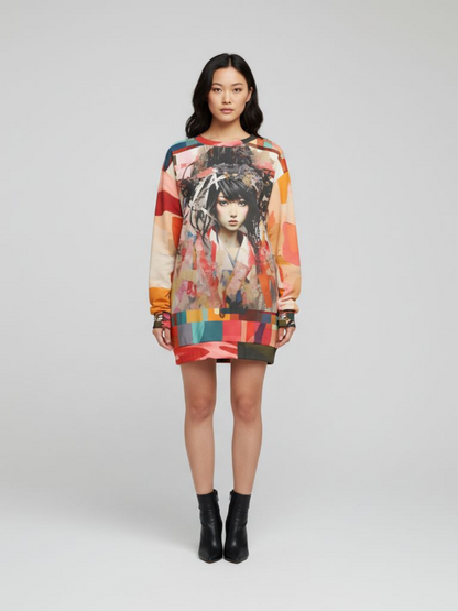 Meet Savannah Samoi - Siberian Girl Patchwork Unisex Sweatshirt (Gold Label)