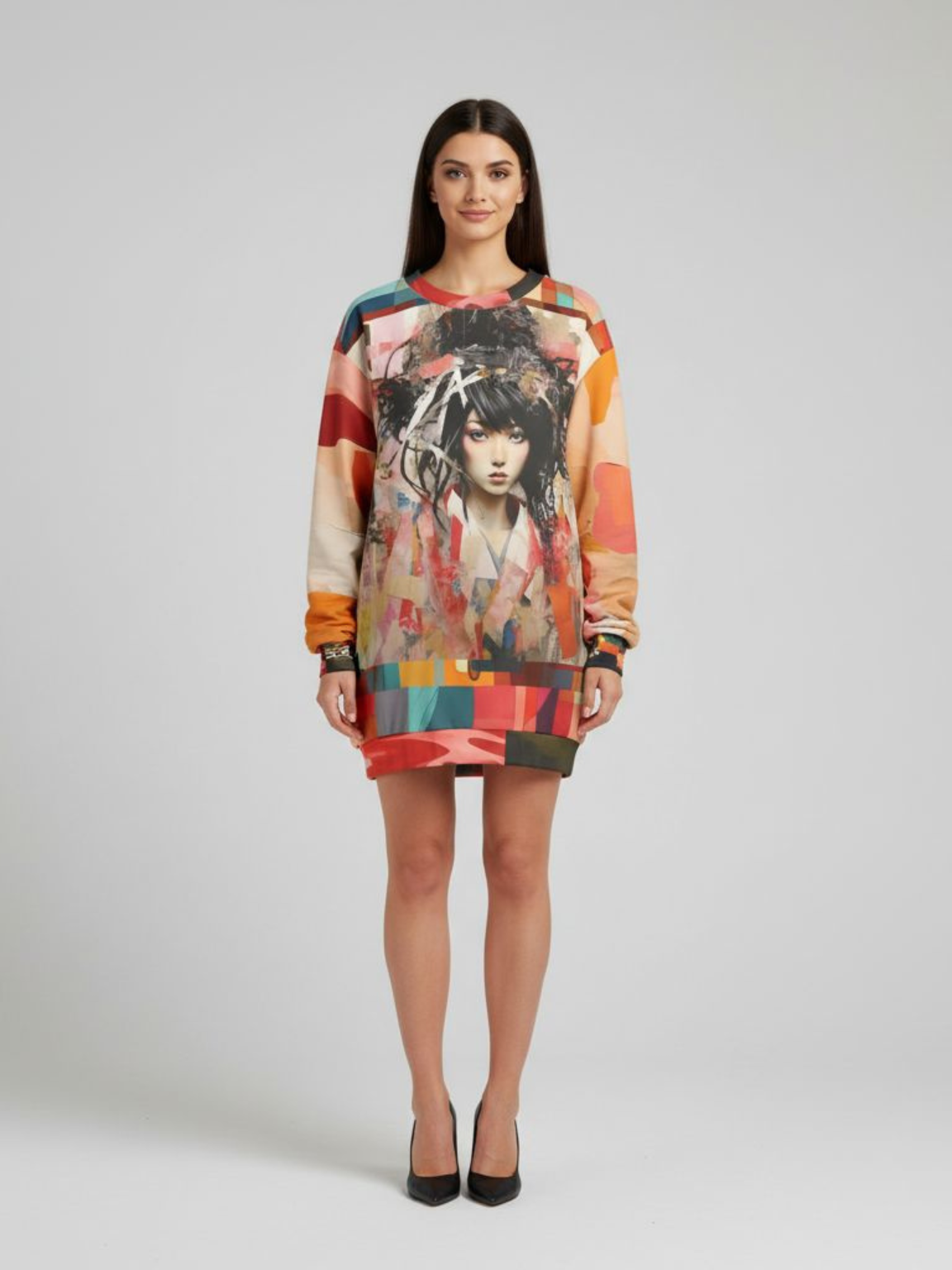 Meet Savannah Samoi - Siberian Girl Patchwork Unisex Sweatshirt (Gold Label)