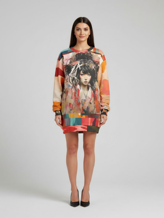 Meet Savannah Samoi - Siberian Girl Patchwork Unisex Sweatshirt (Gold Label)