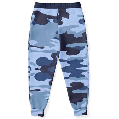 Midnight Powder Blue Camo Eco-Poly Unisex Joggers