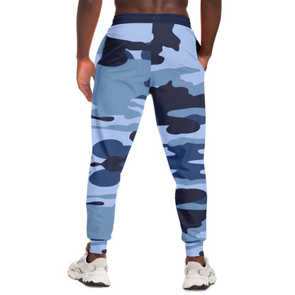 Midnight Powder Blue Camo Eco-Poly Unisex Joggers