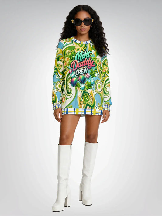 Mint Daddy Crew Paisley Print Unisex Sweatshirt (Gold Label)