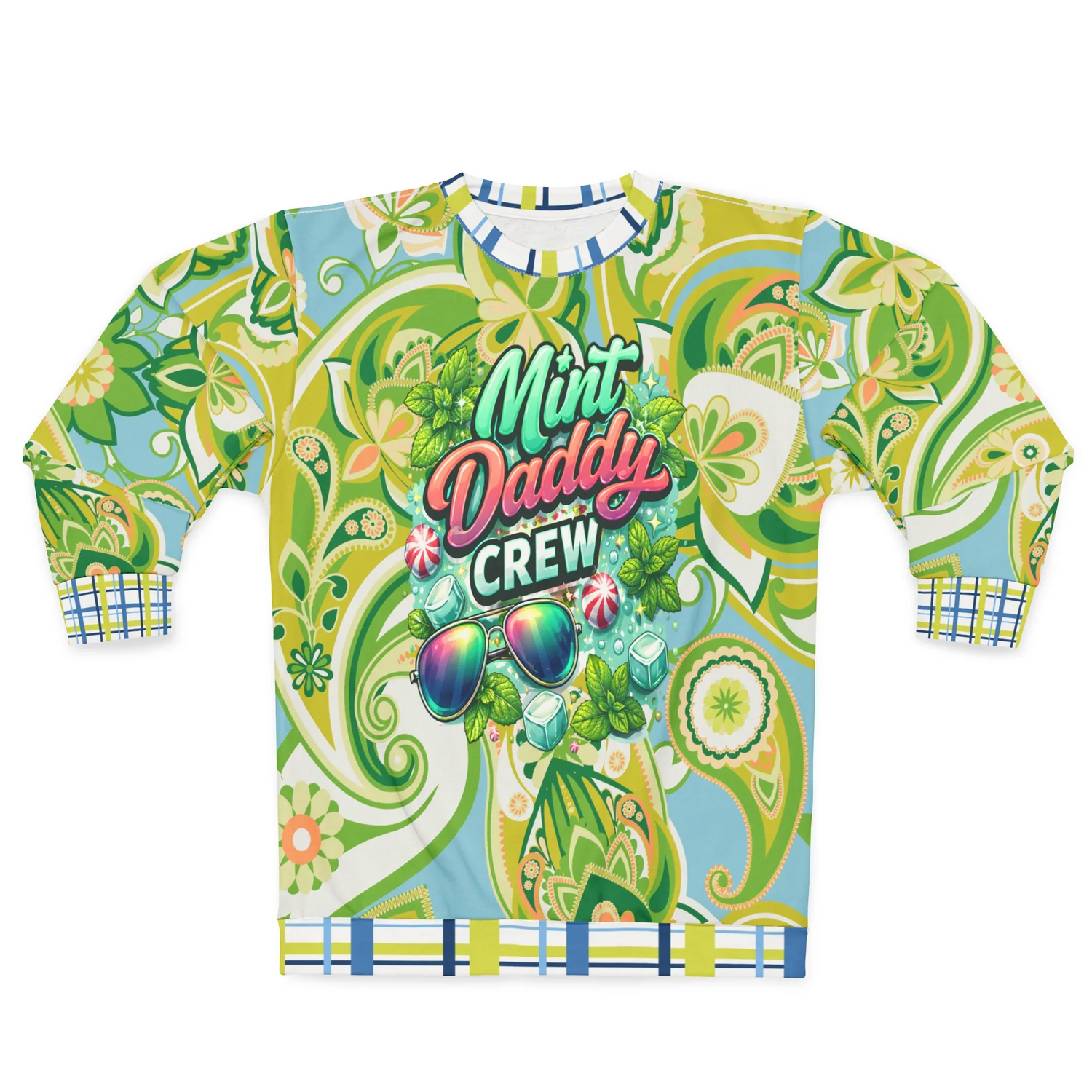 Mint Daddy Crew Paisley Print Unisex Sweatshirt (Gold Label)