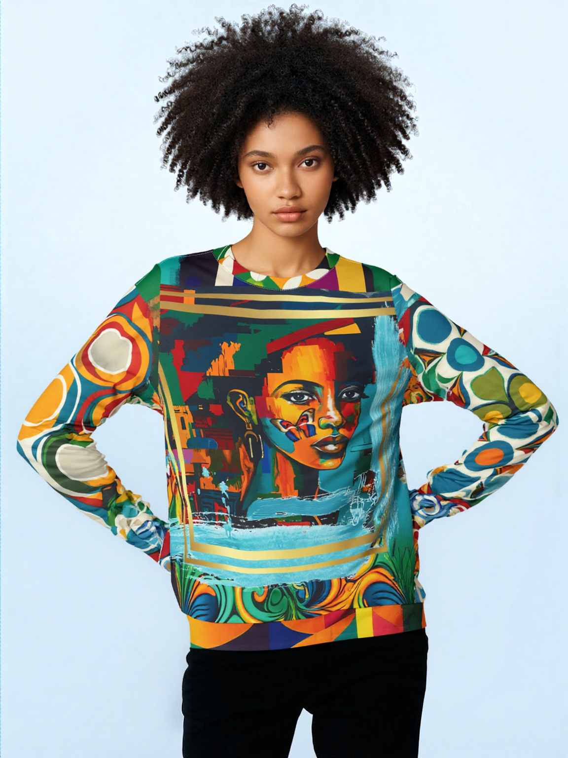 Miss Brooklyn Graffiti Art Unisex Sweatshirt (Gold Label)