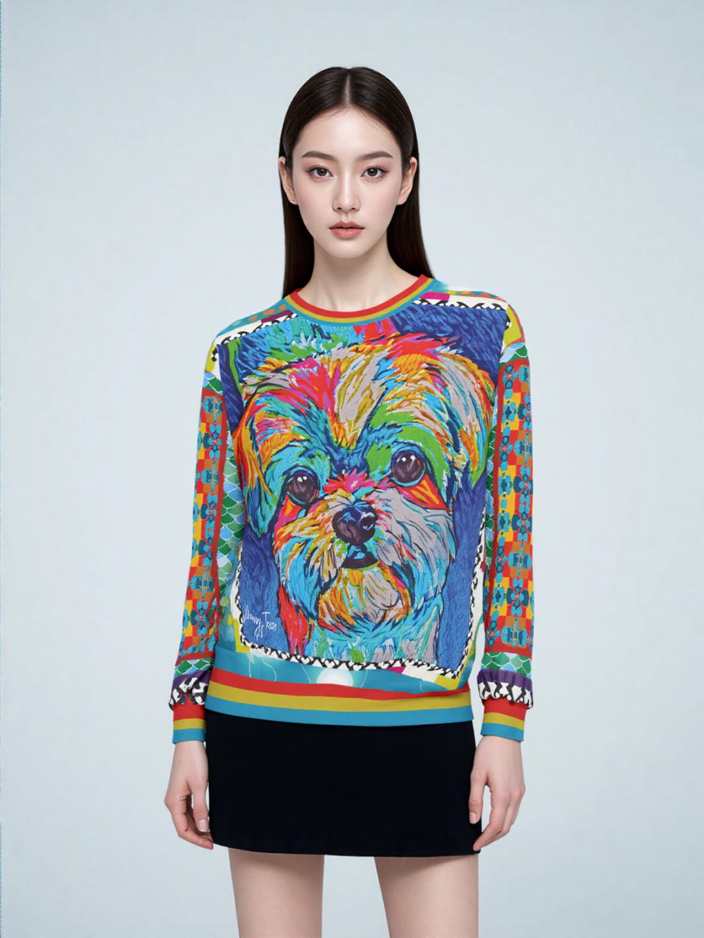 Mister Dungaree Graffiti Dog Art Unisex Sweatshirt (Gold Label)