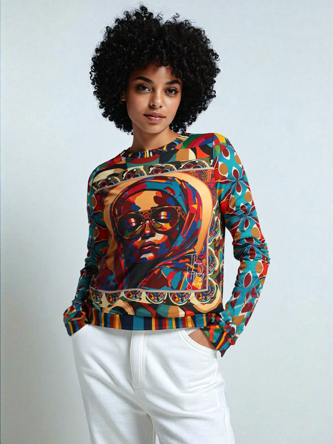 Mother Mary Full of Grace Pop Art Unisex Sweatshirt (Gold Label)