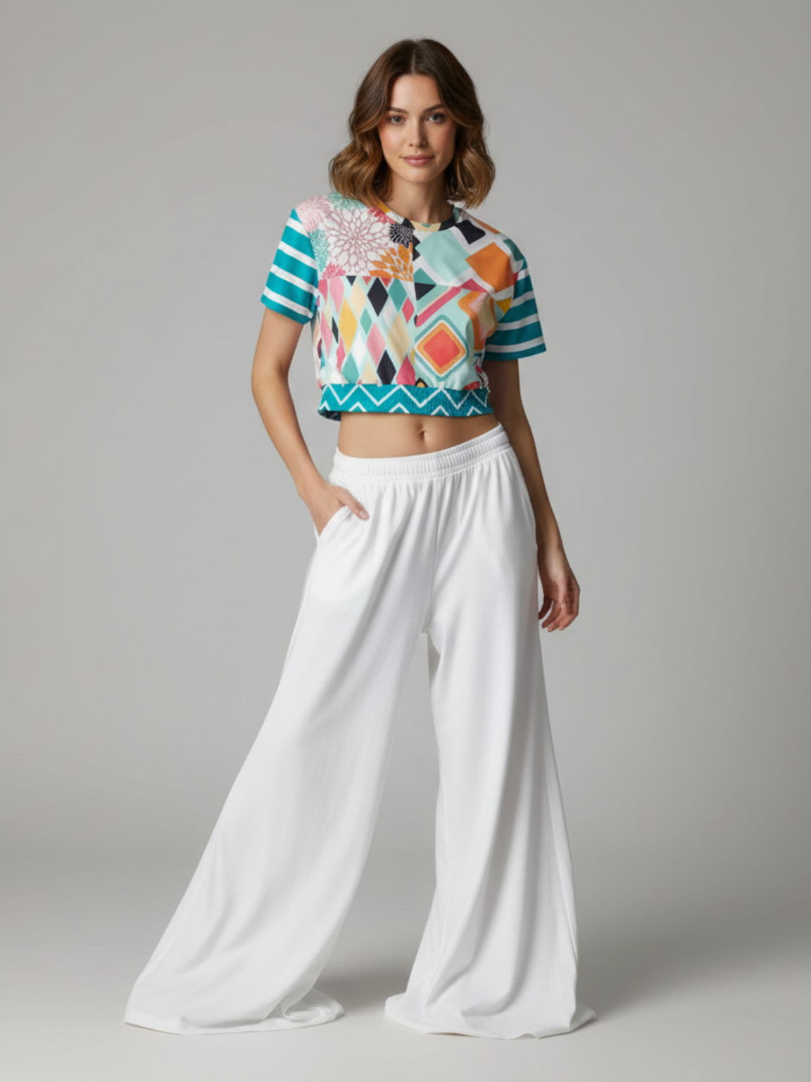 Mums the Word Eco-Poly Short Sleeve Cropped Pullover