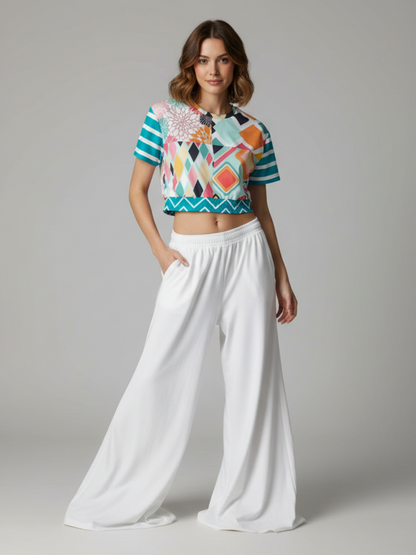 Mums the Word Eco-Poly Short Sleeve Cropped Pullover