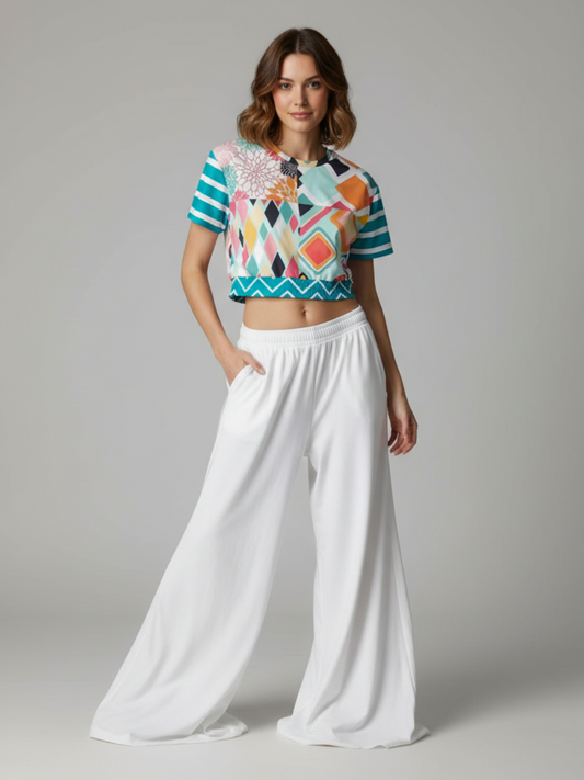 Mums the Word Eco-Poly Short Sleeve Cropped Pullover