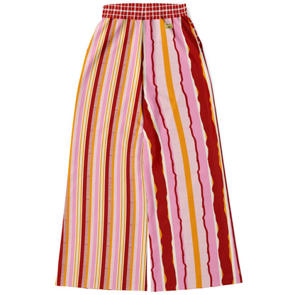 My Dream in Red Stripe Eco-Poly Wide Leg Pants