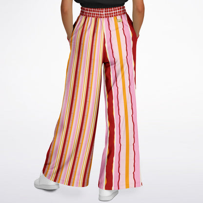My Dream in Red Stripe Eco-Poly Wide Leg Pants