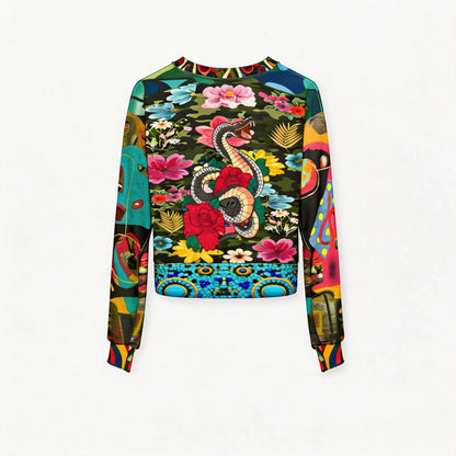 My Floral Camo Paradise - Year of the Snake Cropped Sweatshirt (Gold Label)