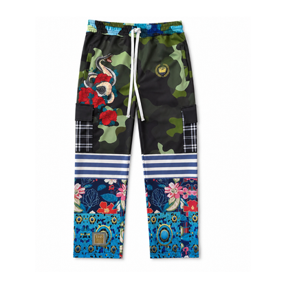 My Floral Camo Snake Cargo Pants