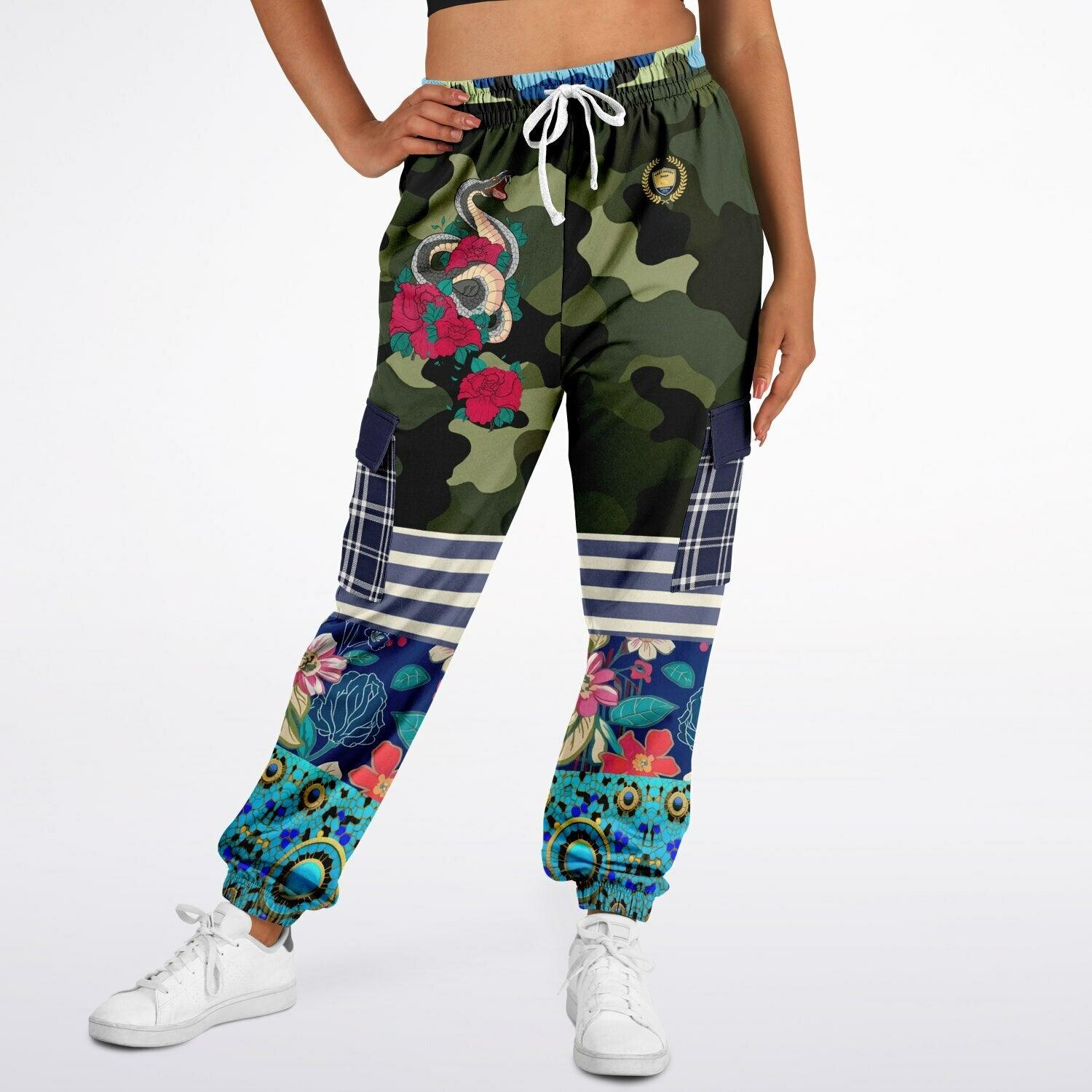 My Floral Camo Paradise - Year of the Snake Eco-Poly Cargo Joggers