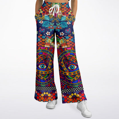 My Friend the Ophanim - Angel in Pop Art Eco-Poly Wide Leg Pants