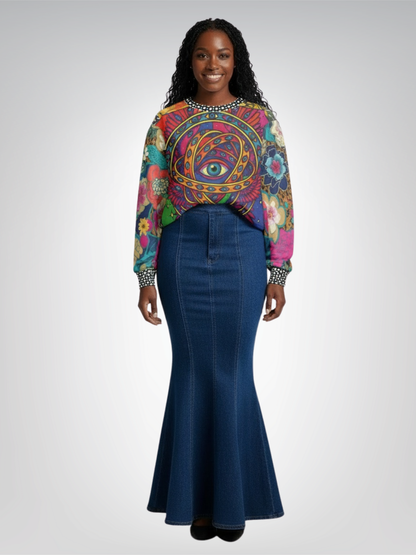 My Friend the Ophanim - Angel in Pop Art Unisex Sweatshirt (Gold Label)