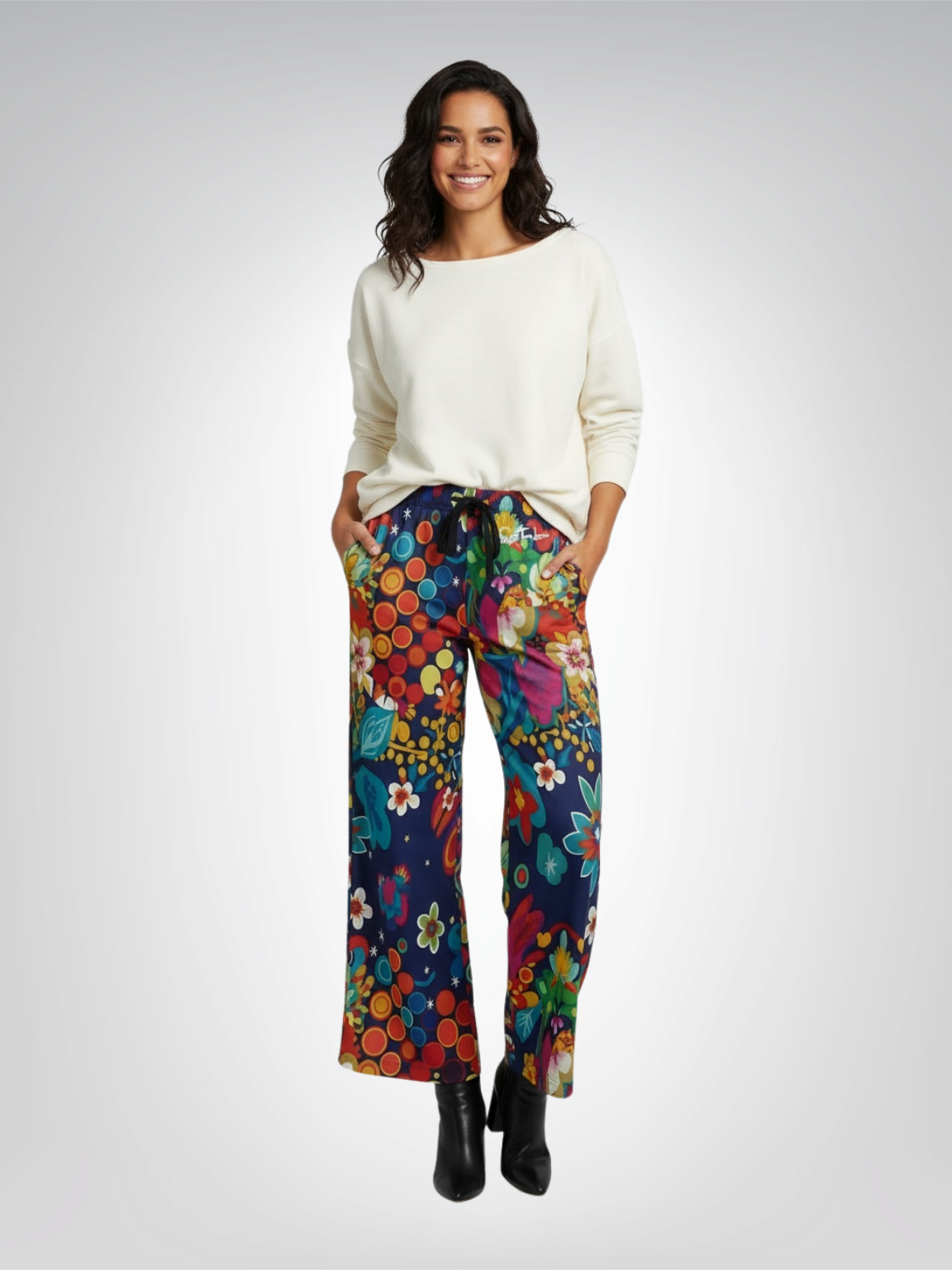 My Friend the Ophanim Tropical Splash Eco-Poly Wide Leg Pants