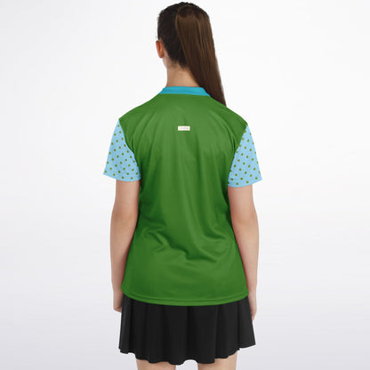 My Green Golf Scenery Mandarin Collar Ladies Golf Polo Jersey