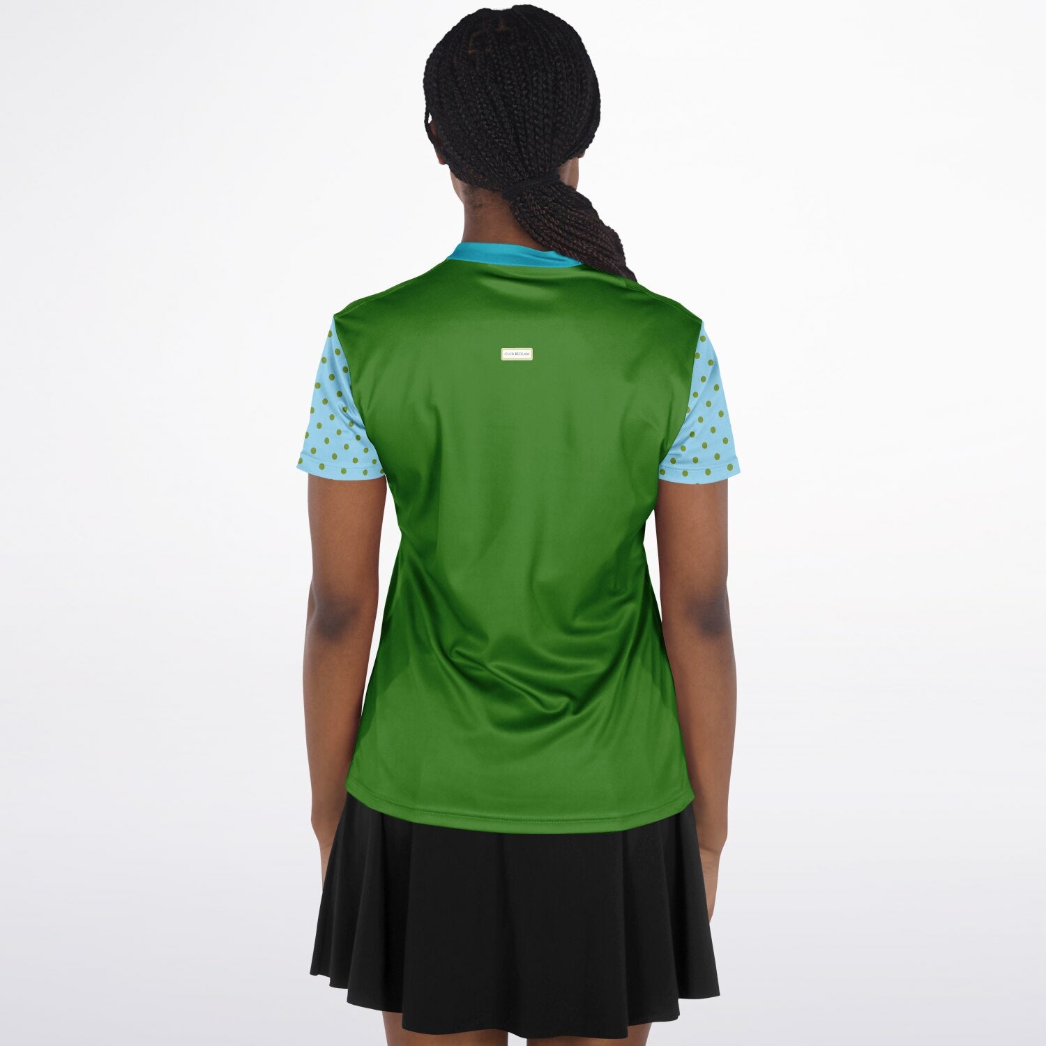My Green Golf Scenery Mandarin Collar Ladies Golf Polo Jersey