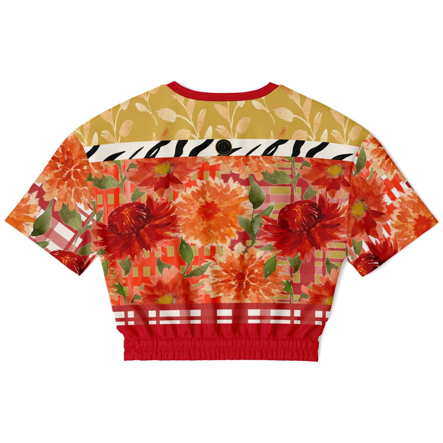 My Hippie Island Floral Eco-Poly Short Sleeve Cropped Pullover