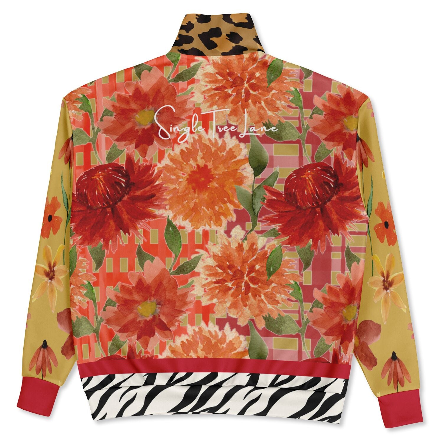 My Hippie Island Floral Heavyweight Oversized Quarter Zip Sweatshirt