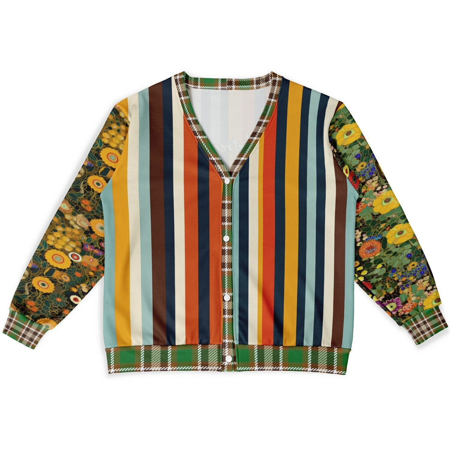 My Life as a Fairy Floral Stripe Heavyweight Unisex Cardigan