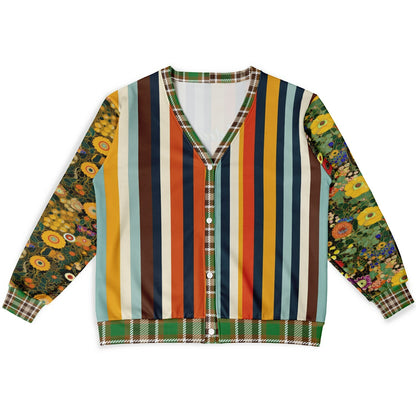 My Life as a Fairy Floral Stripe Heavyweight Unisex Cardigan