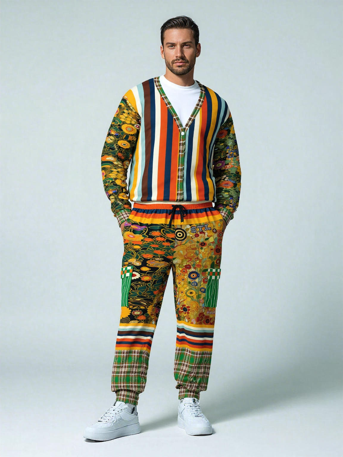 My Life as a Fairy Floral Stripe Eco-Poly Unisex Cargo Joggers