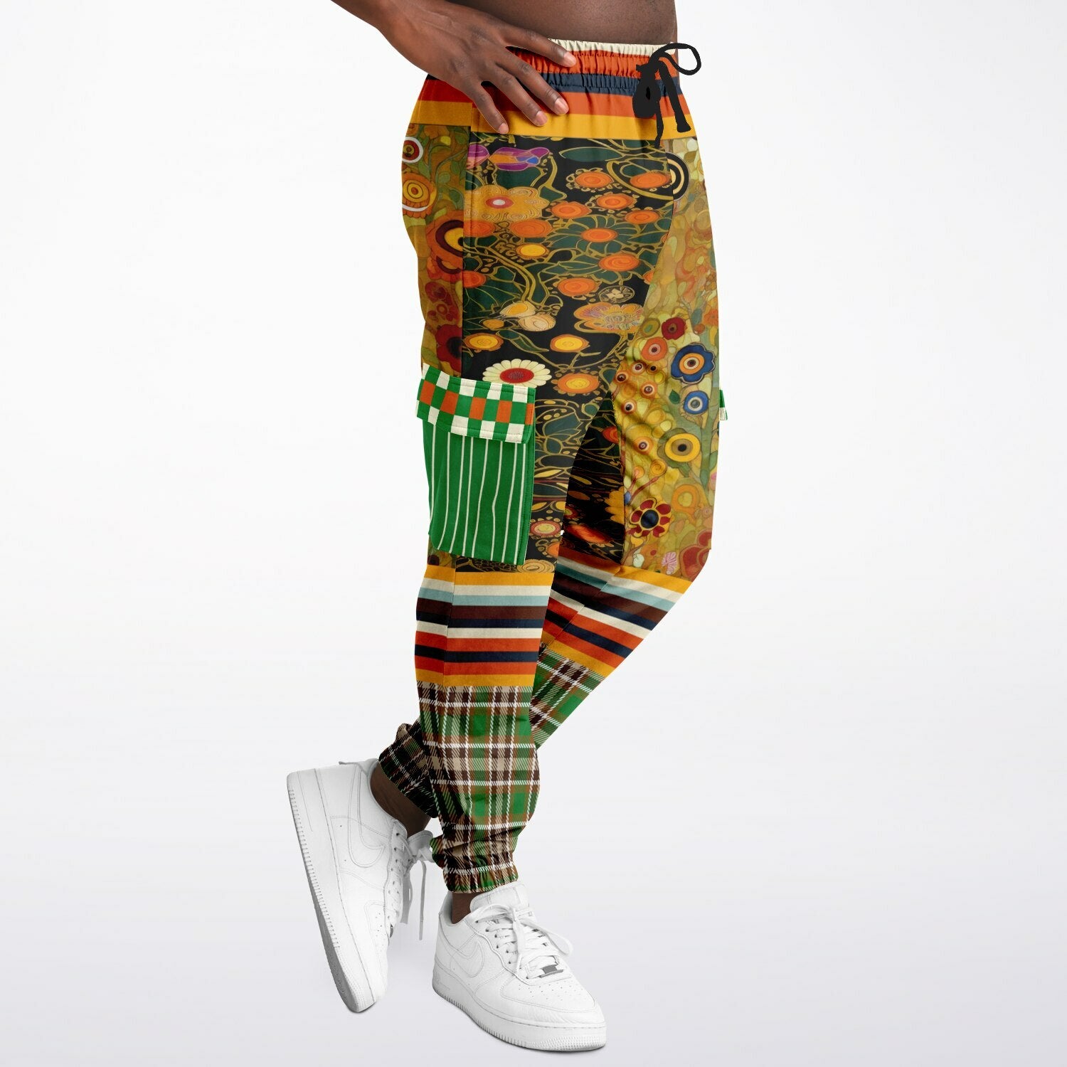 My Life as a Fairy Floral Stripe Eco-Poly Unisex Cargo Joggers