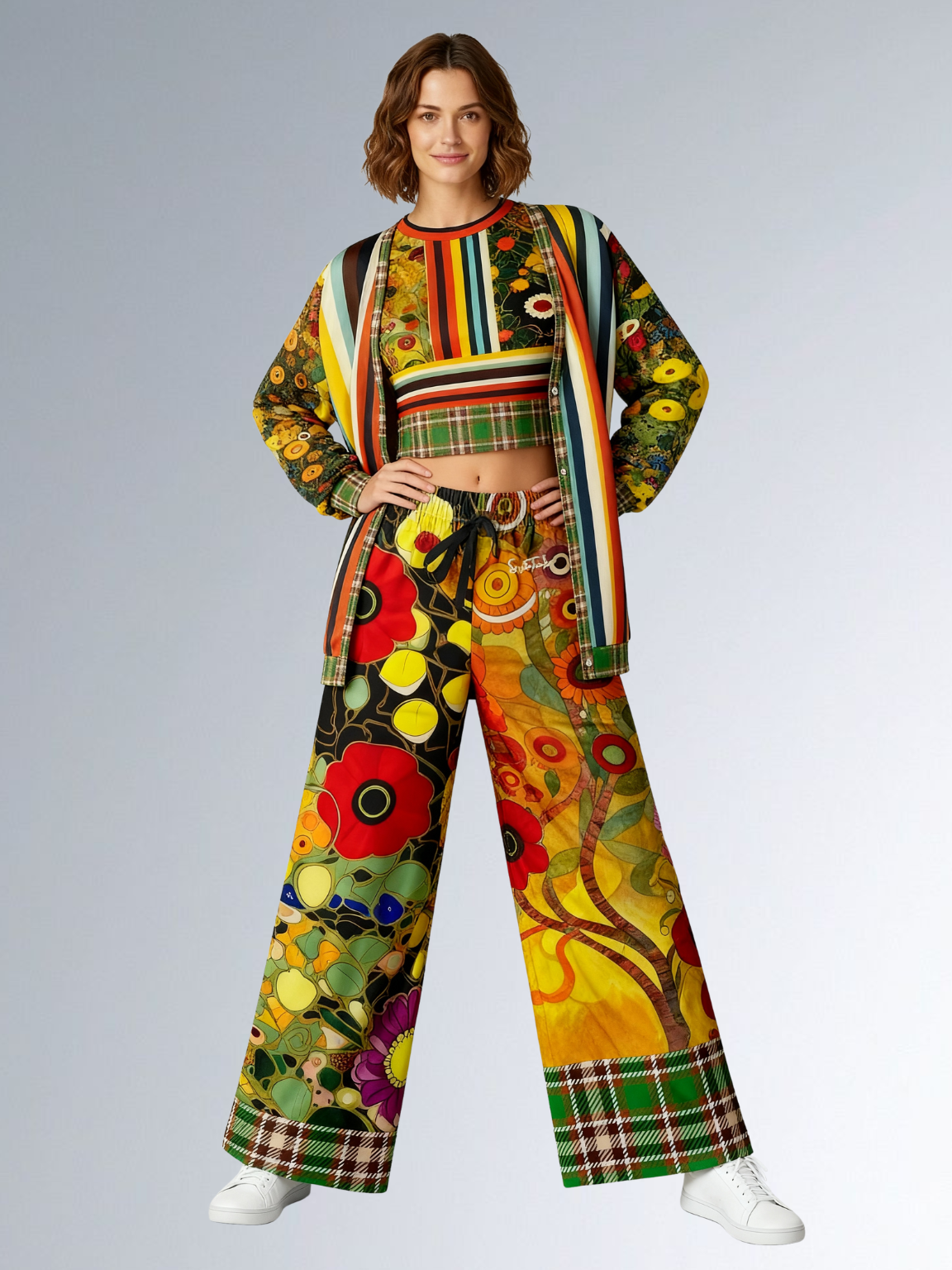 My Life as a Fairy Floral Stripe Heavyweight Unisex Cardigan