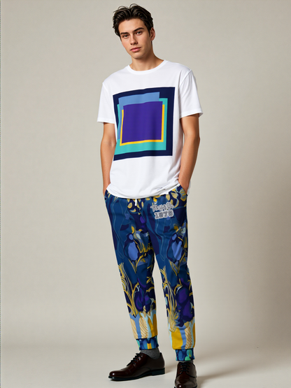 My Life in Purple Squares Cubed Contemporary Art Design Women&