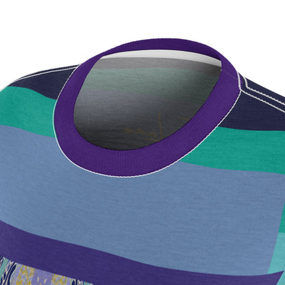 My Life in Purple Squares Geometric Print Colorful AOP Women&