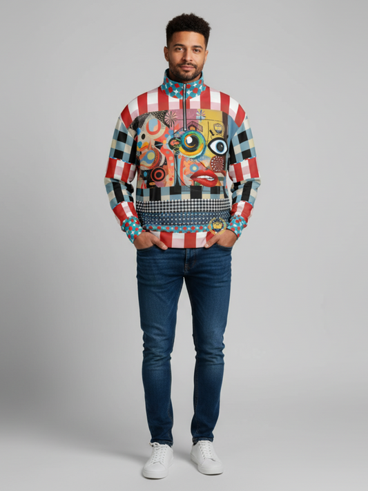 My Picasso Life Heavyweight Oversized Quarter Zip Sweatshirt