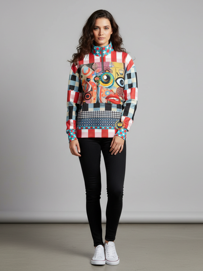 My Picasso Life Heavyweight Oversized Quarter Zip Sweatshirt