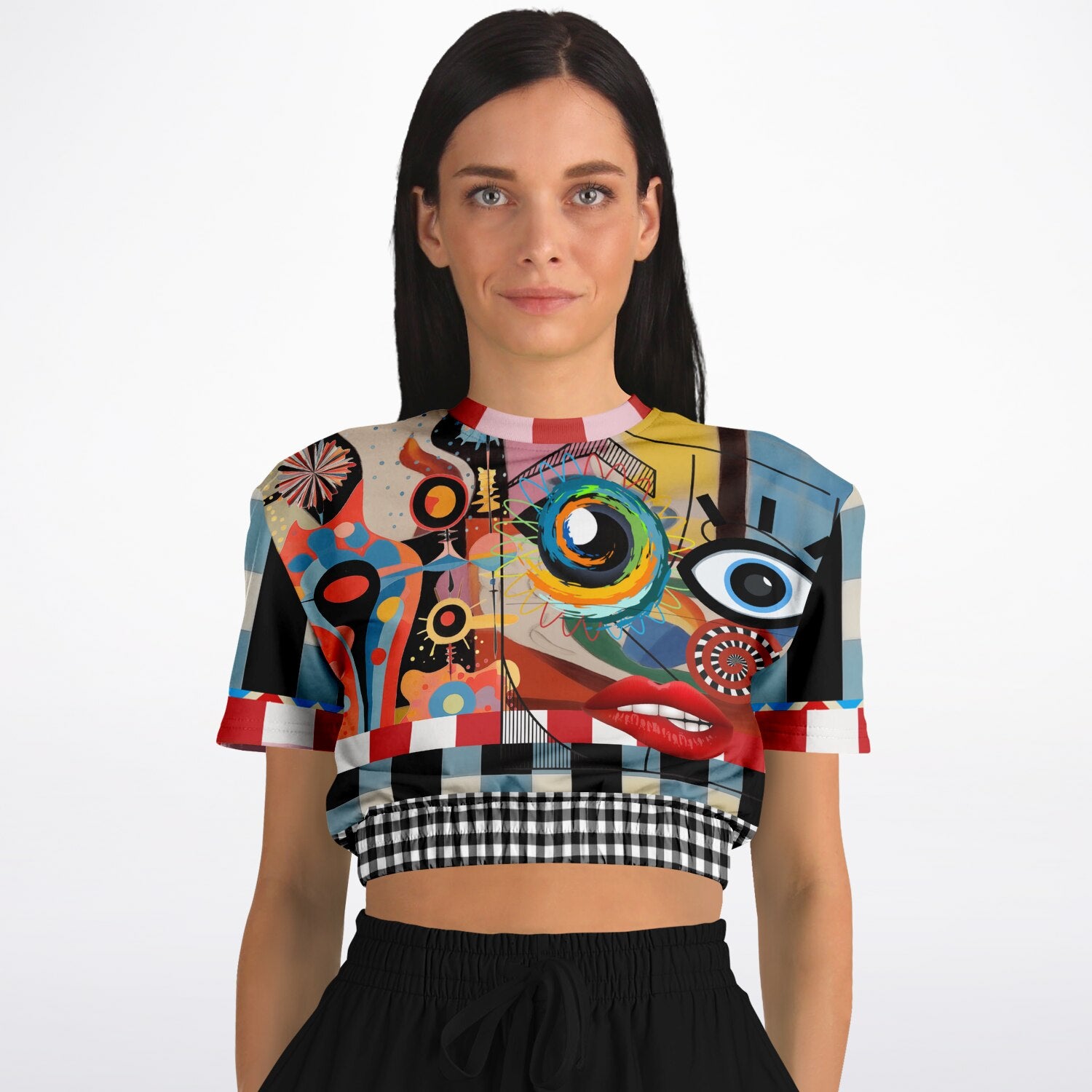 My Picasso Life Eco-Poly Short Sleeve Cropped Pullover
