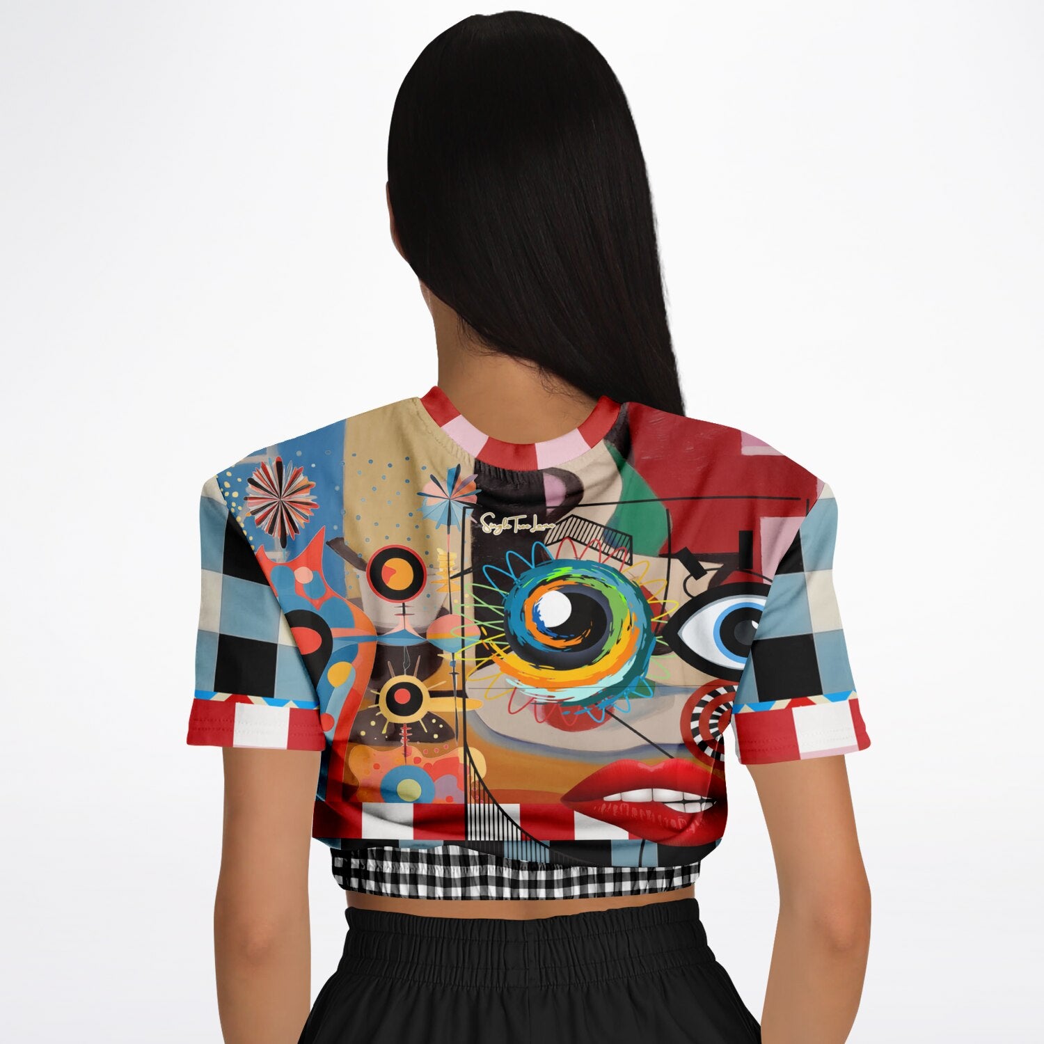 My Picasso Life Eco-Poly Short Sleeve Cropped Pullover