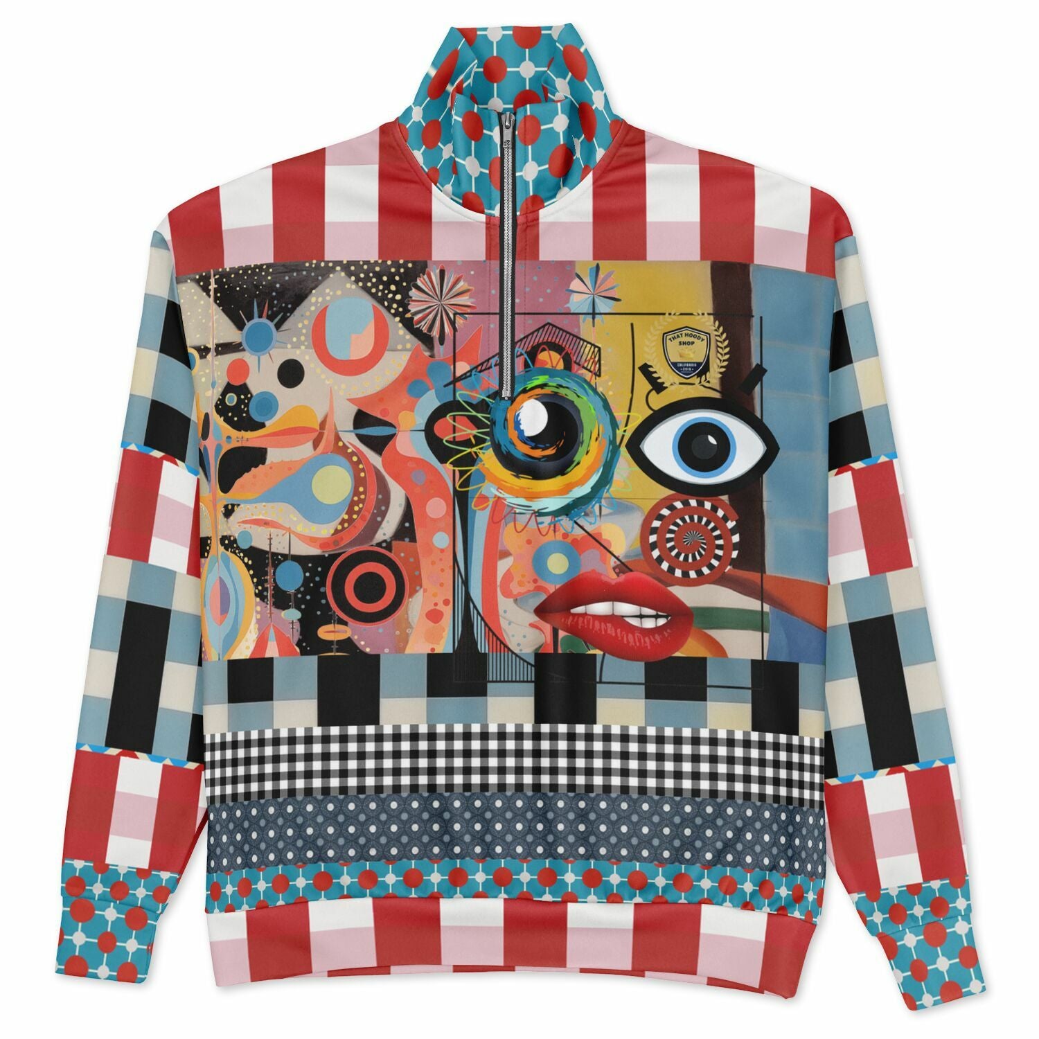 My Picasso Life Heavyweight Oversized Quarter Zip Sweatshirt