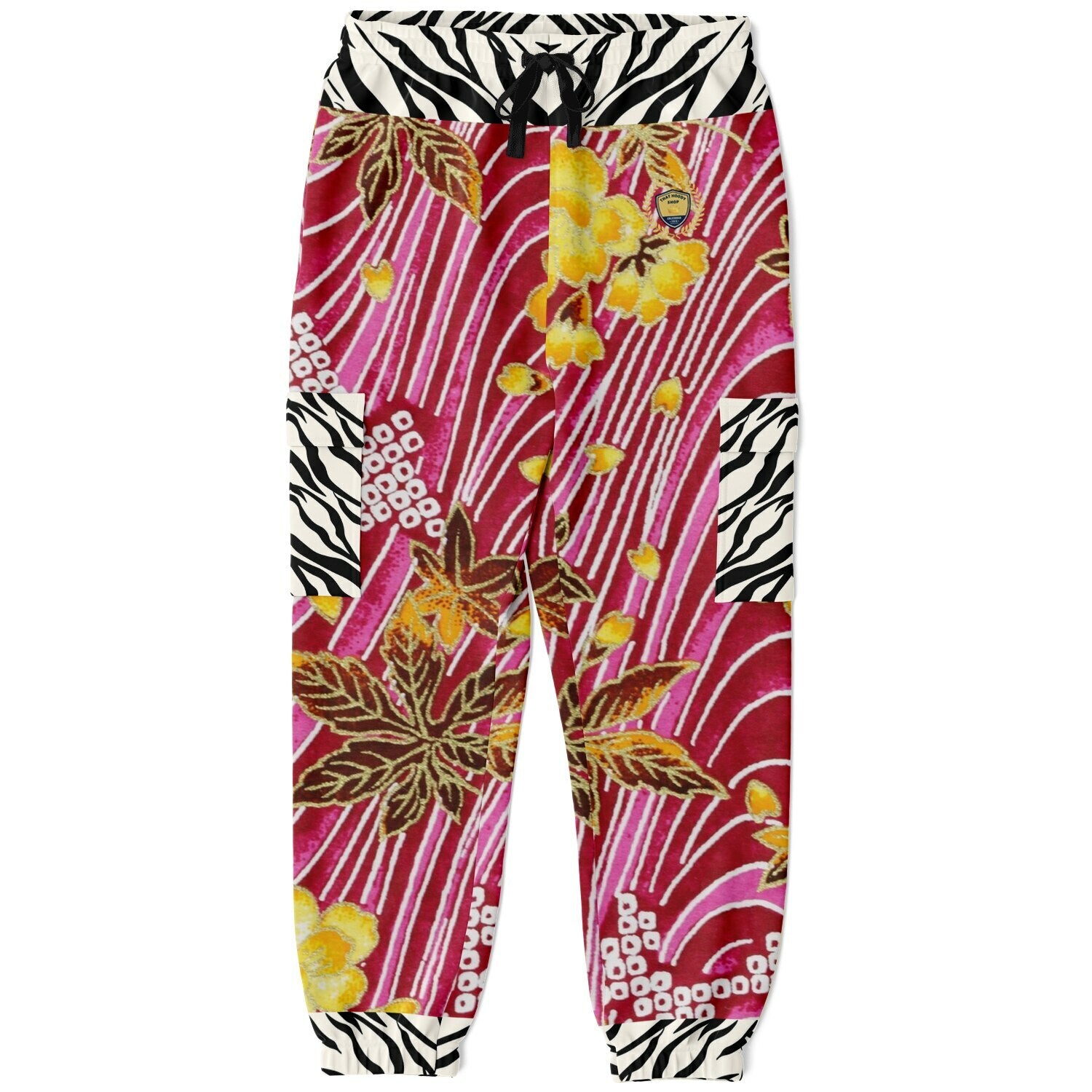 My Pink Japanese Garden Eco-Poly Cargo Joggers