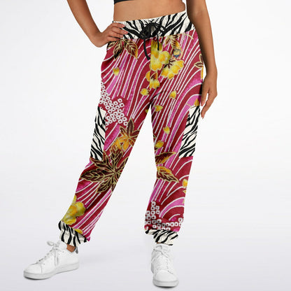 My Pink Japanese Garden Eco-Poly Cargo Joggers